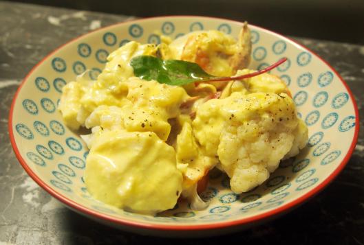 crevettes-dos de cabillaud-crème coco-feuilles de curry-caloupilé-combinaisons alimentaires-sans gluten